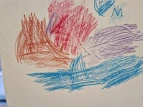 bunte Blätter auf Papier