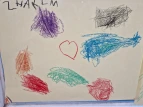 bunte Blätter auf Papier