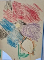 bunte Blätter auf Papier