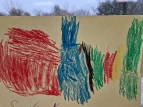 bunte Blätter auf Papier