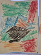 bunte Blätter auf Papier