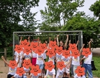 Ein Mannschaftsfoto der Gruppe