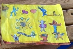 Umrissfiguren nach Keith Harring