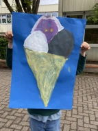 Ein gemaltes Eis